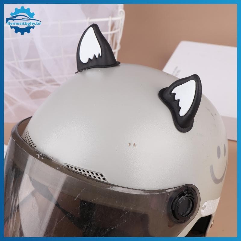 flym Capacete Da Motocicleta Decorações De Orelha De Gato Acessório Para Scooter Bicicleta Adesivo Moto Skate Ciclismo f
