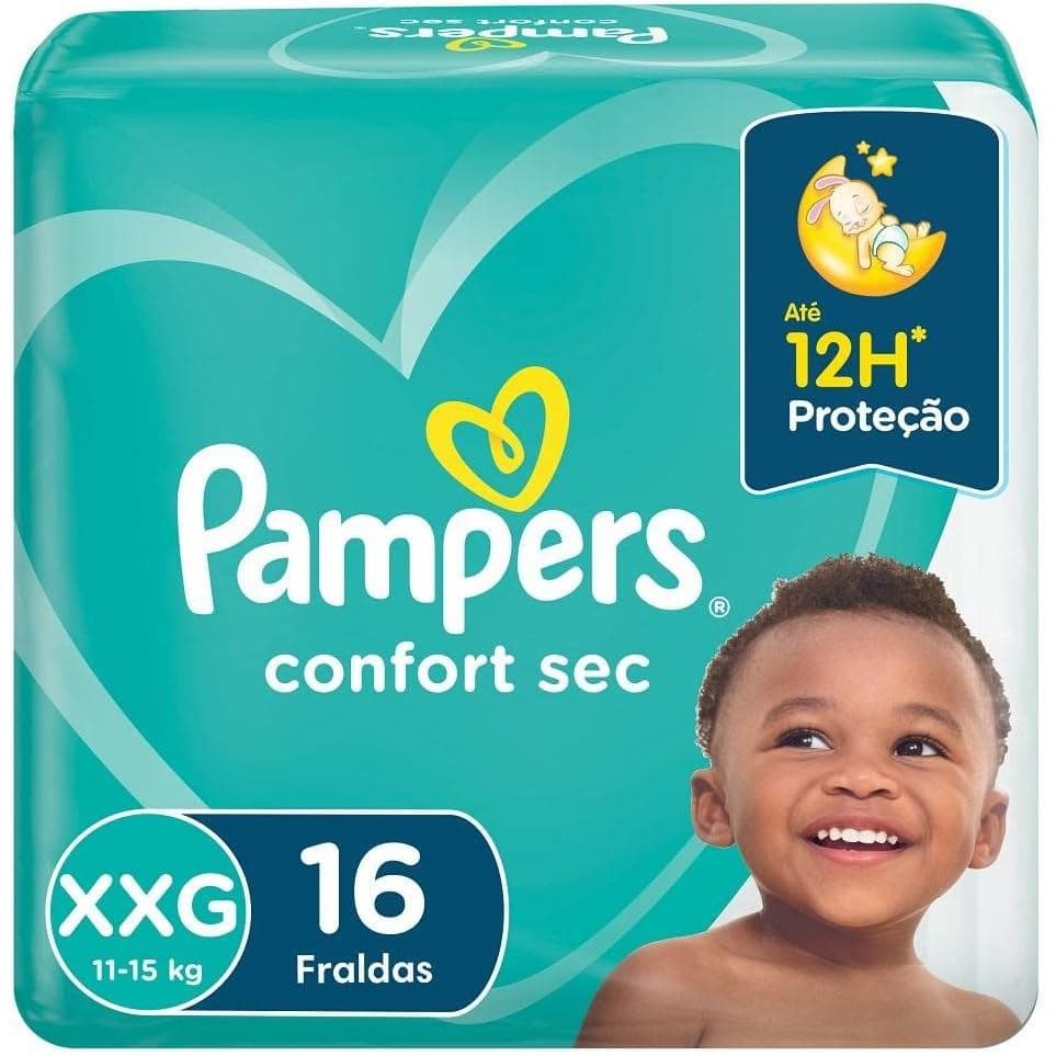 Fralda Pampers Confort Sec Descartável Tamanho XXG 16 Unidades