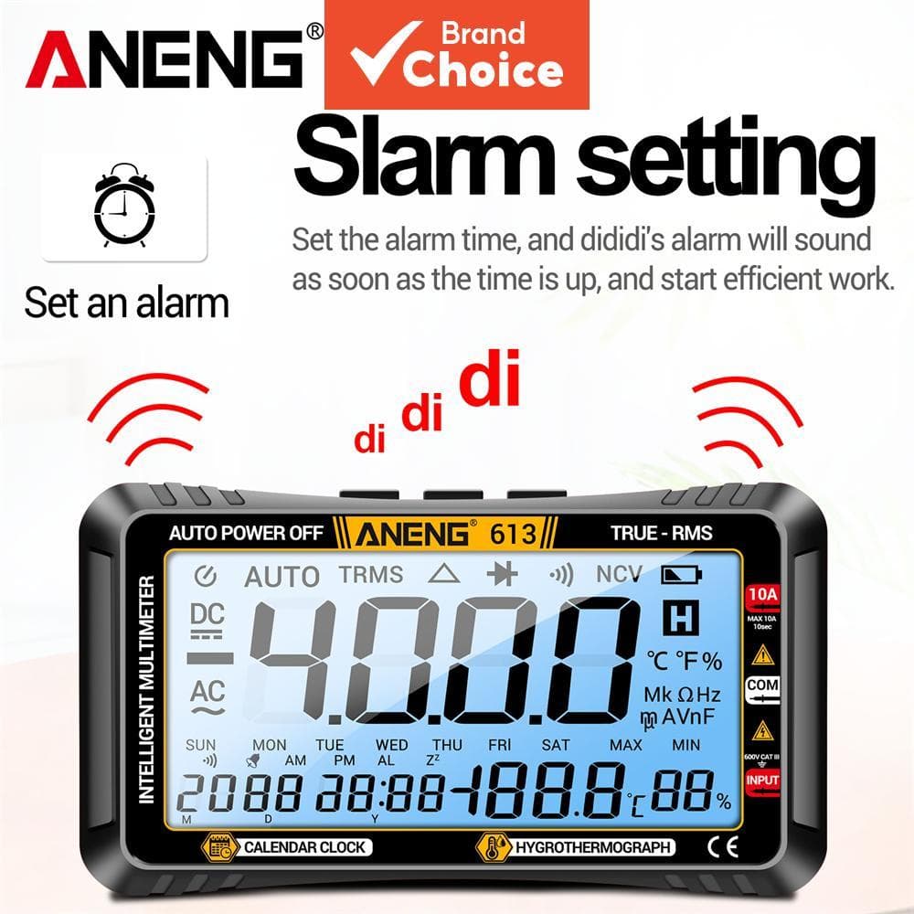 Testador De Multímetro Digital ANENG 613 , 3 Em 1 AC DC , Resistor De Tensão De Corrente , Medição De Temperatura , 4000