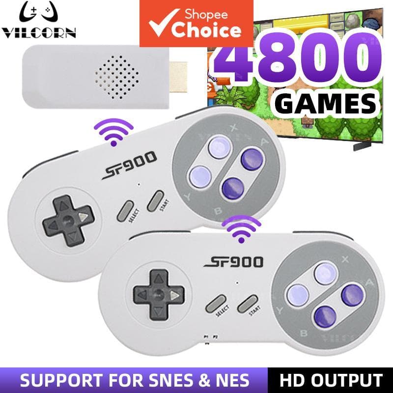 Console retrô de videogame HDMI com Joystick Everdrive e controle sem fio para SFC/FC