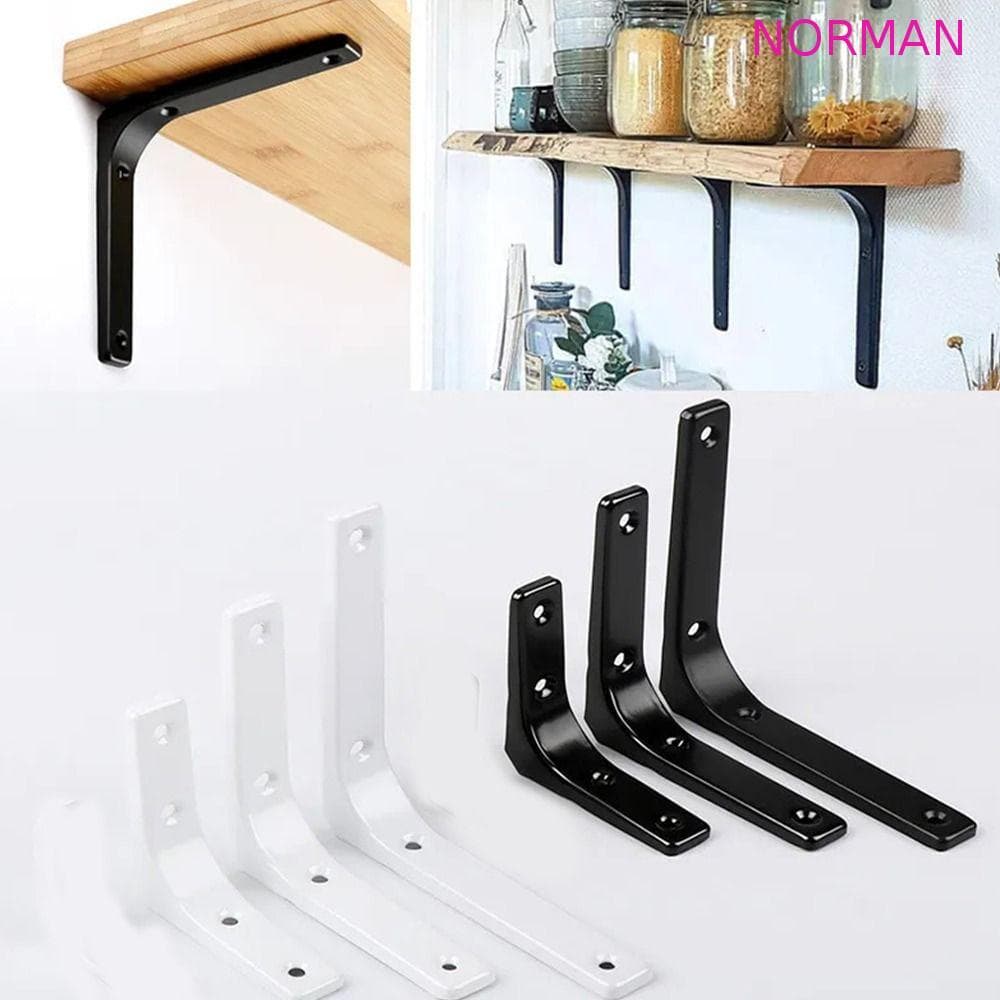 Suporte De Prateleira NORMAN 2pcs , Espessado Para Economia De Espaço , Fixo De Pesado Montado Na Parede