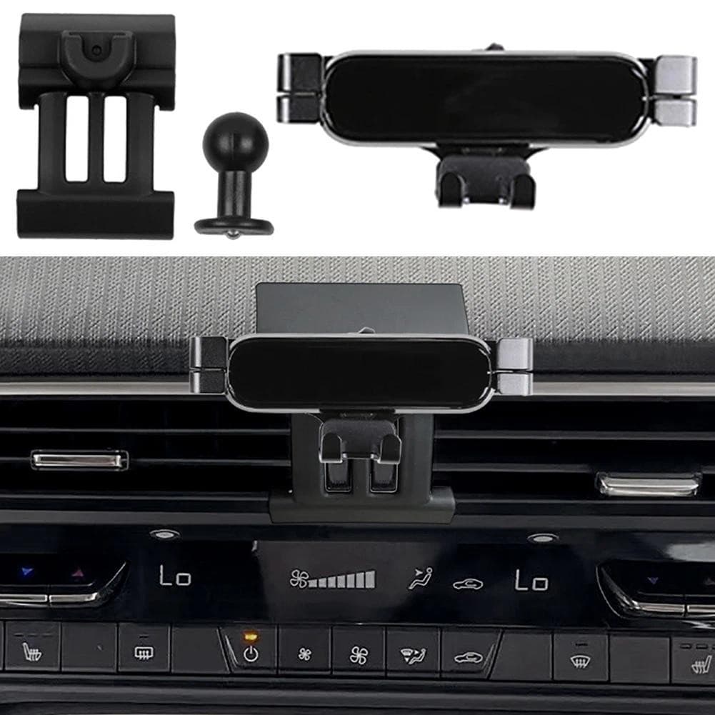Console Central Painel De Ventilação Ar Suporte Do Telefone Móvel Para Mazda CX-90 2024 Up Preto Controle Carro Saída
