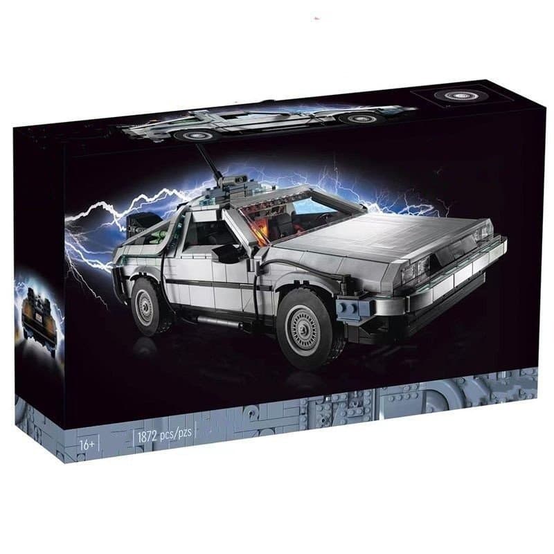 Compatível com o brinquedo de blocos de montar LEGO da máquina do tempo do filme "De Volta ao Futuro", presente para cri