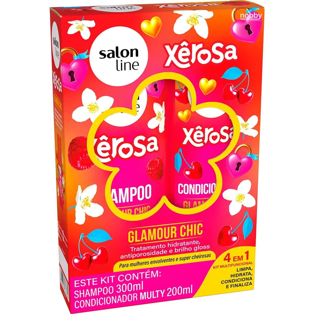 Kit Shampoo E Condicionador Xêrosa Glamour Chic Salon Line