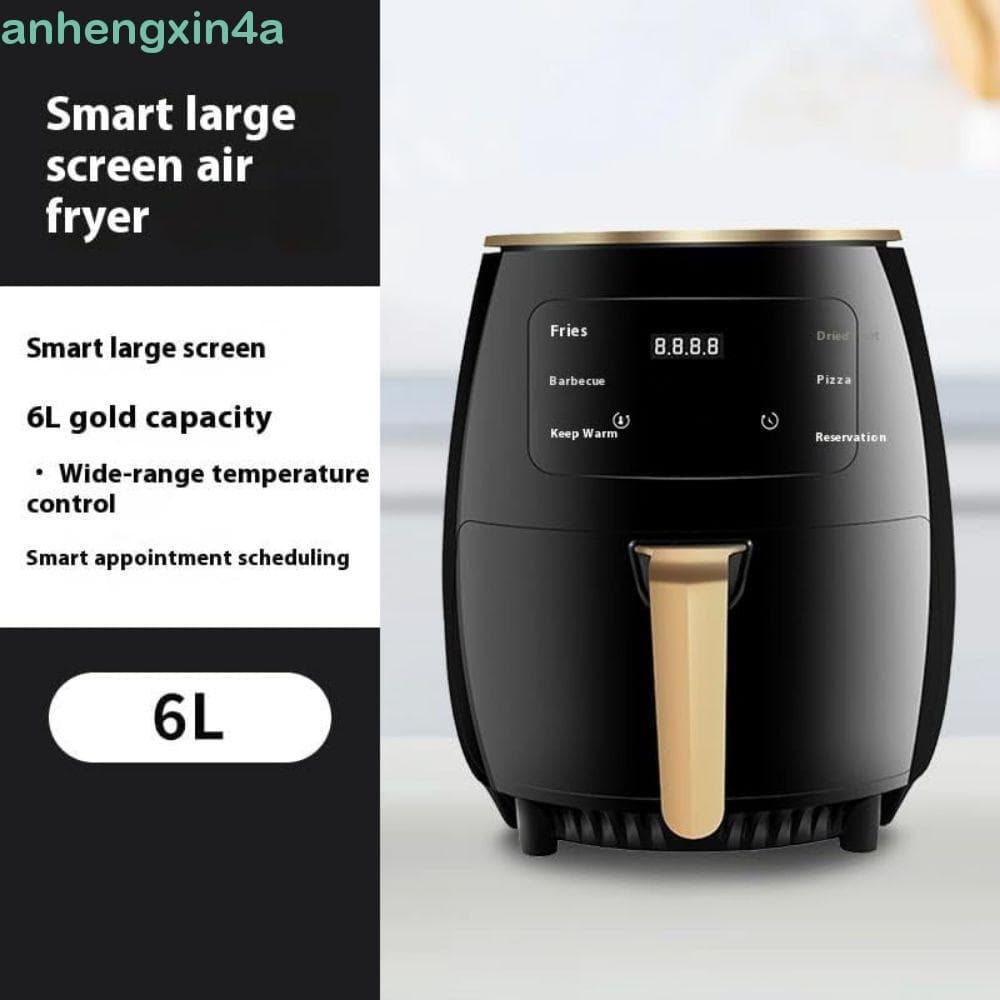 Fritadeira De Ar ANHENGXIN , Elétrica Antiaderente 6L , Digital Com Tela Sensível Ao Toque Cesta Removível