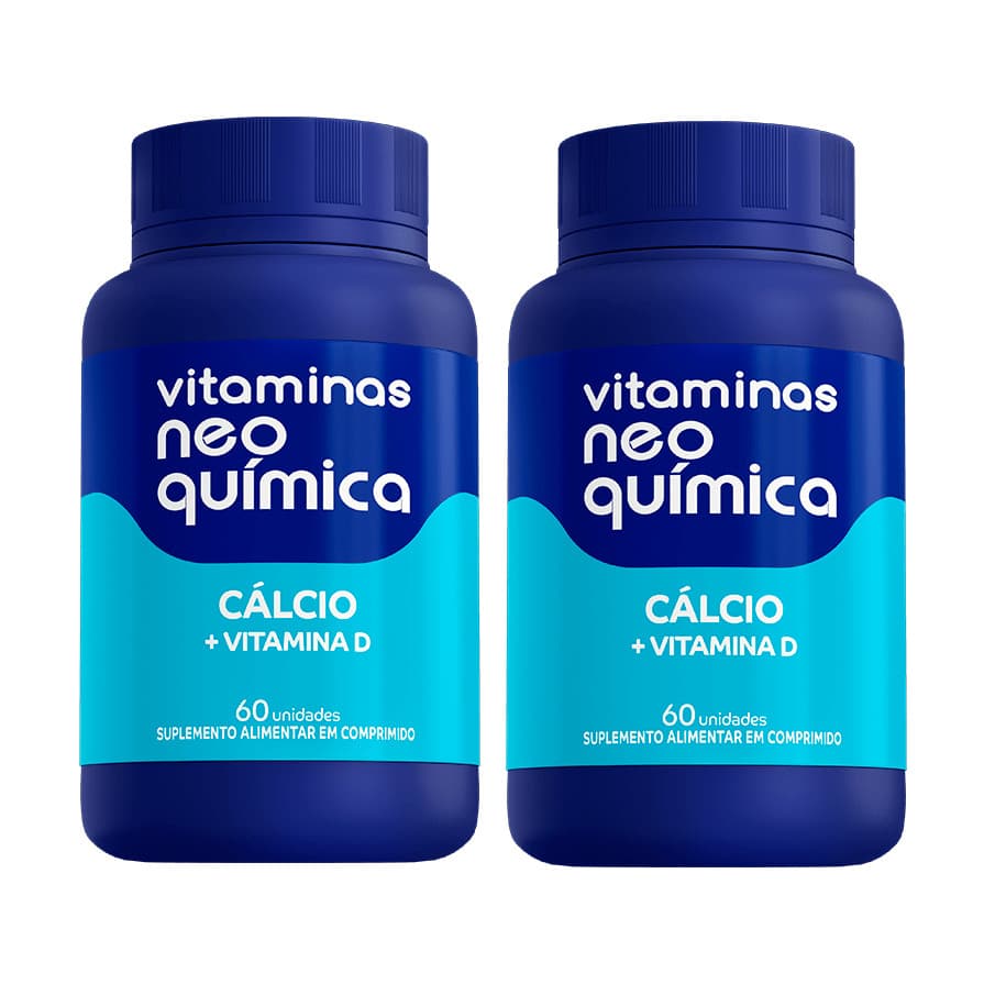Kit 2 Suplemento Cálcio + Vitamina D 60 Cápsulas - Neo Química