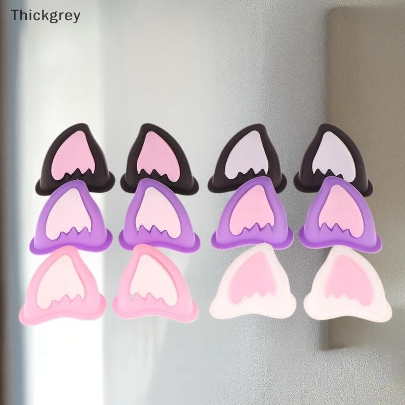 thickgrey Capacete Da Motocicleta Decorações De Orelha De Gato Acessório Para Scooter Bicicleta Adesivo Moto Skate Cicli
