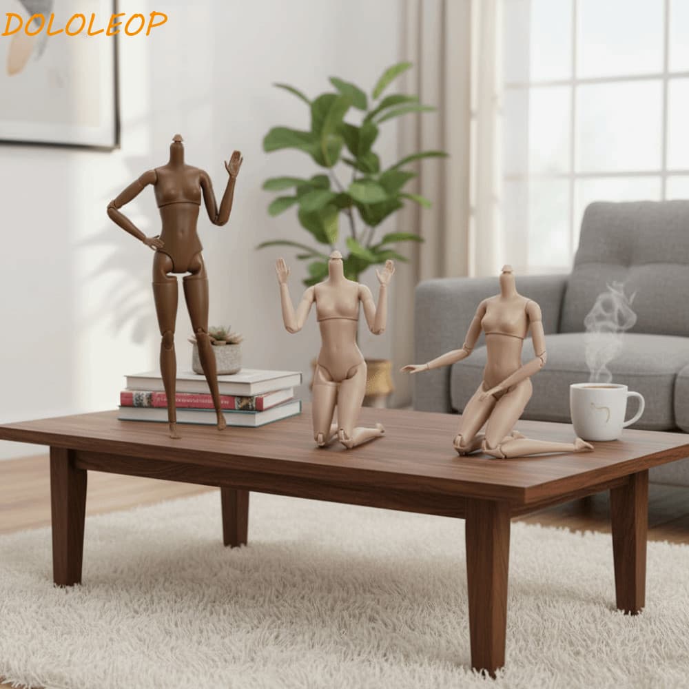 Bonecas BJD Nuas Articuladas DOLOLEOP , Boneca Sólida De Corpo Muscular Super Modelo , De Figura De Ação Multifuncional