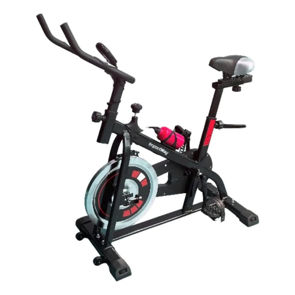 Bicicleta Ergometrica Spinning 8kg Roda Inercia Suporta 120kg Vermelha