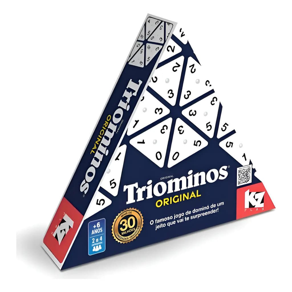 Jogo Triominos Original Elka Jogo de Tabuleiro Estratégia Família 2 a 4 Jogadores
