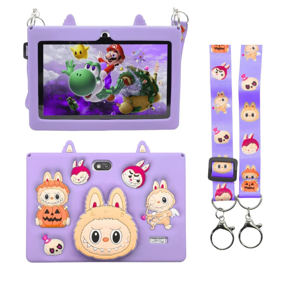Tablet Labubu E15 Android 128gb Memória + 8gb Ram 7' Polegadas Infantil Cor Roxo Violeta