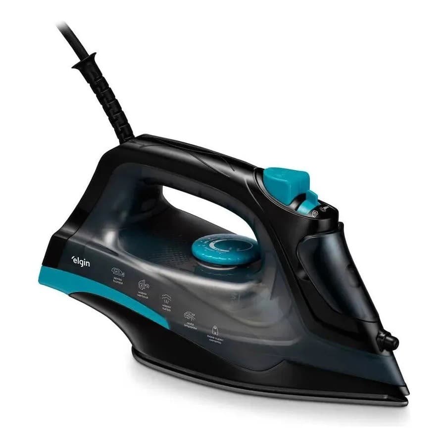 Ferro A Vapor Power Pass 270ml Antiaderente Elgin Preto