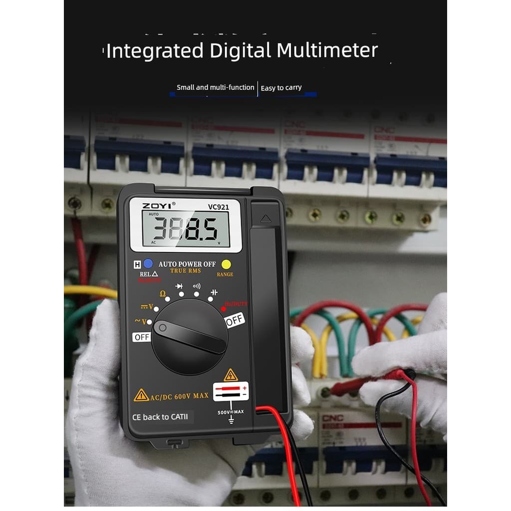 Zhongyi VC921 multímetro de alta precisão Display digital eletricista Anti-queimadura digital inteligente Multi-Purpose 