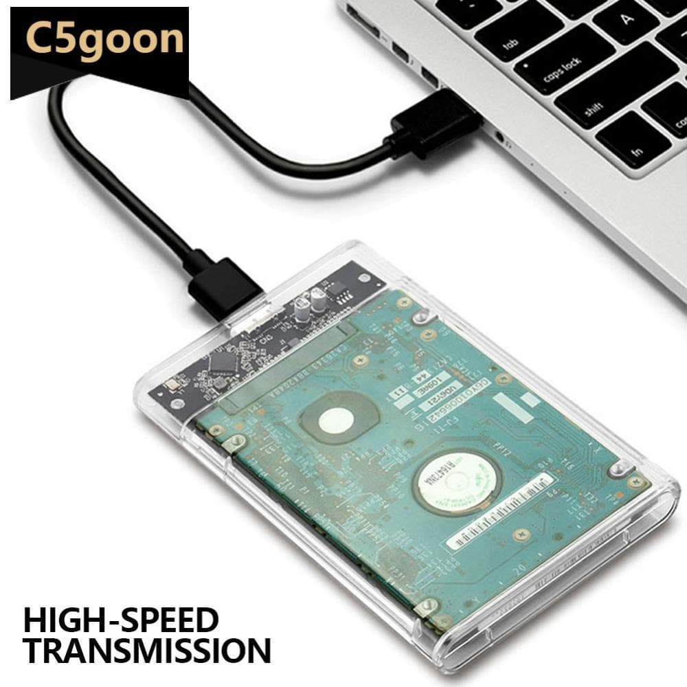 C5GOON Externo 2.5 Polegadas USB3.0 HDD Caso 5 Gbps Disco Rígido Gabinete De SATA SSD Armazenamento Para Laptop PC Preto