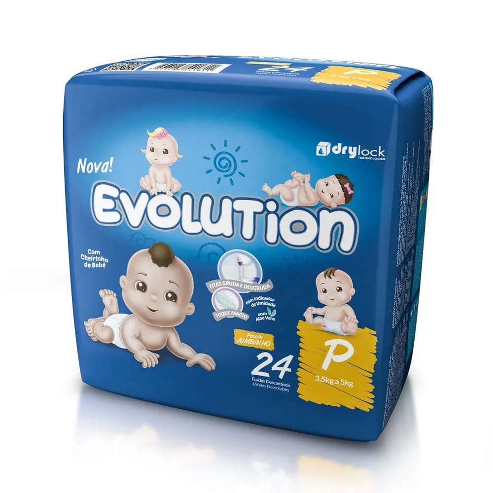 Fralda Capricho Evolution Descartável Tamanho P 24 Unidades