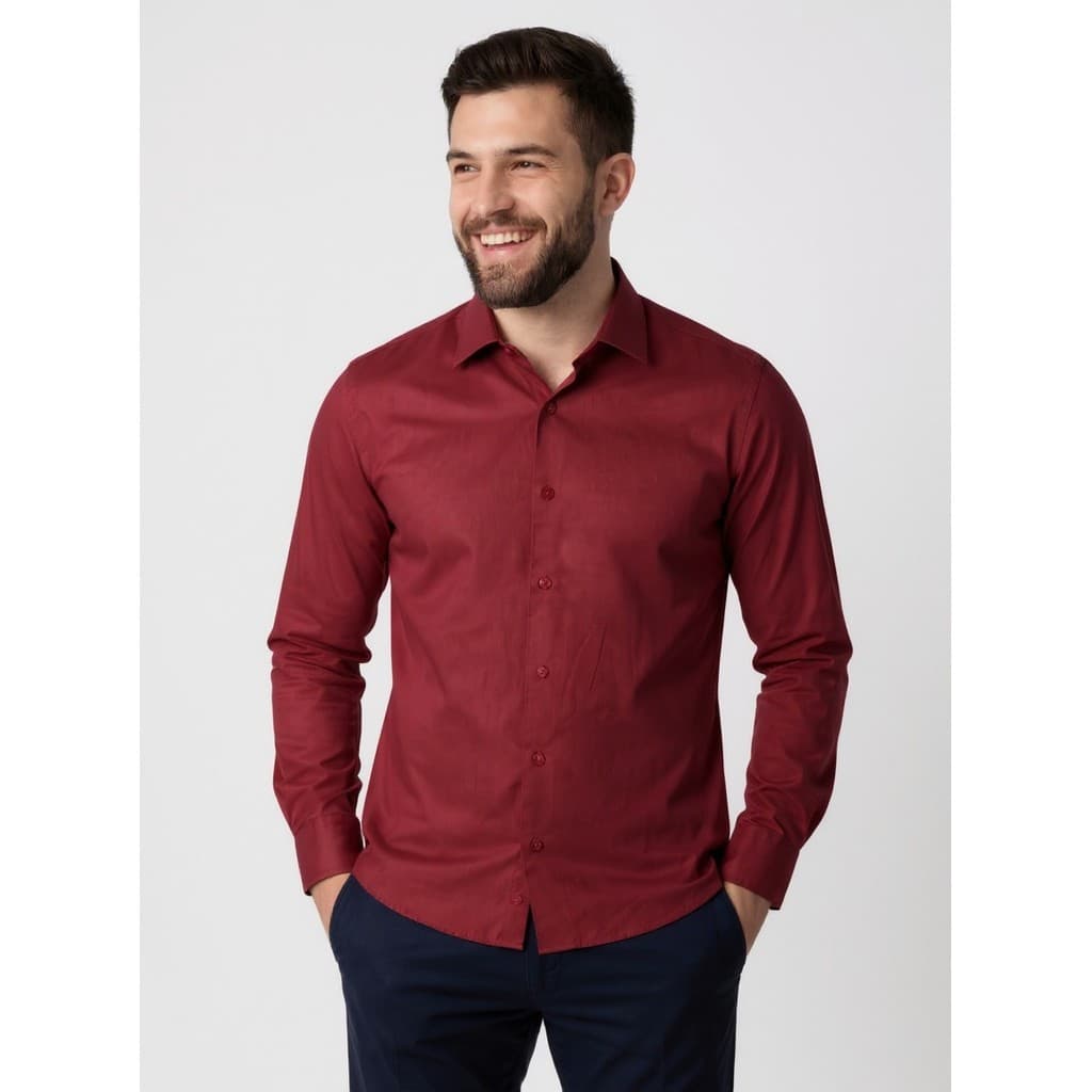 Camisa Masculina Manga Longa Tricoline Premium Slim Fit Social — Fabi Shop44