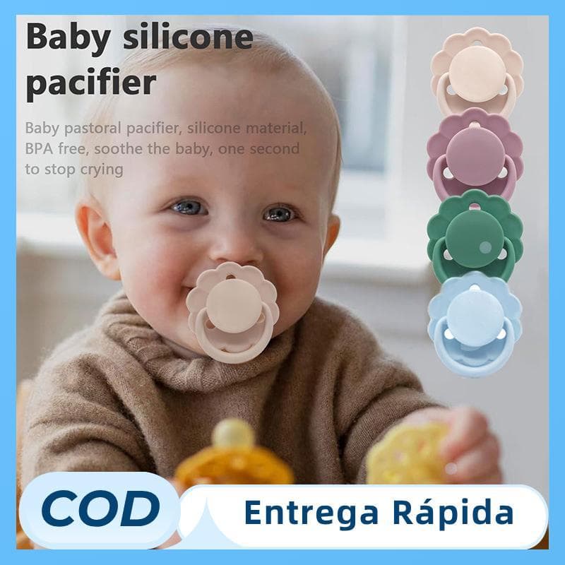 1Pc Imitação De Leite Materno Cabeça Redonda Chupeta Borracha Natural Ambientalmente teless Do Bebê Para 0-36 Meses Bebê