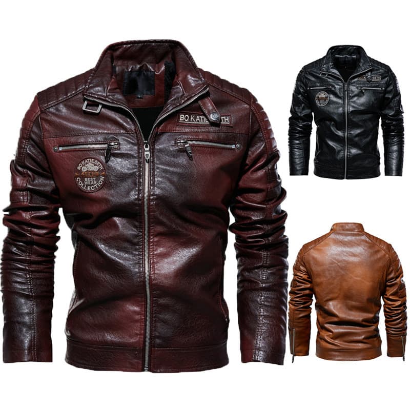 Novos Homens De Alta Qualidade Moda Casaco Jaqueta Couro Estilo Motocicleta Masculino Negócios Jaquetas Casuais Para Hom