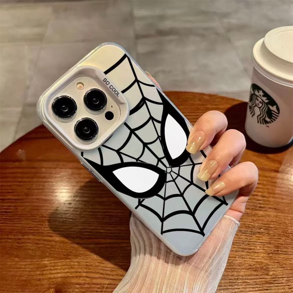 Capinha para iPhone 17/16/15 Pro Max Capa de celular premium metálica do Homem-Aranha, resistente ao desgaste