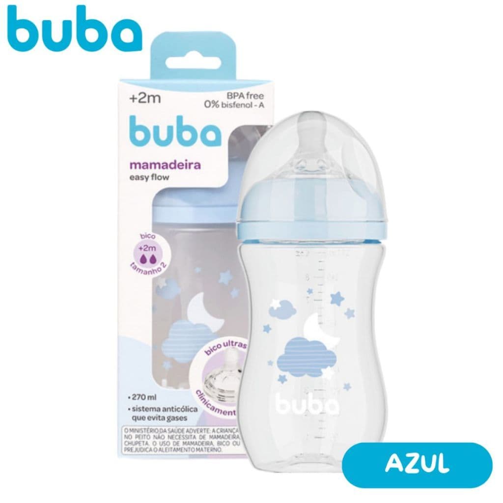 Mamadeira Buba Infantil 270ml 330mL Easy Flow Anticólica +2m Kit Mamadeiras Amamentação Bebe