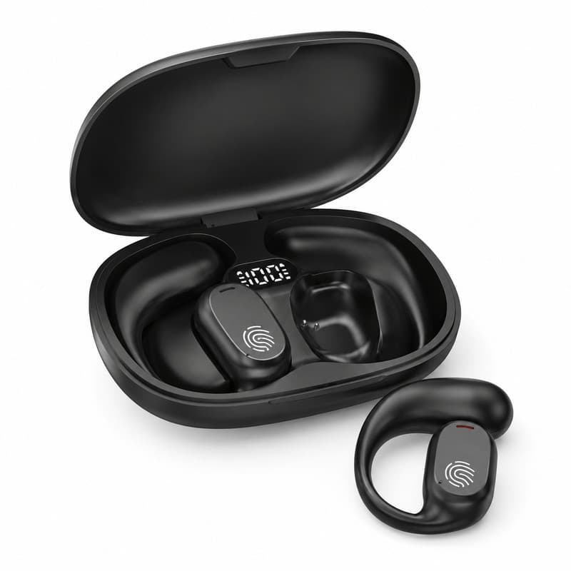 Fone Bluetooth Esportivo TWS 5.3 - À Prova de Suor, Bateria Longa Duração + Display de Carga-BT Casa