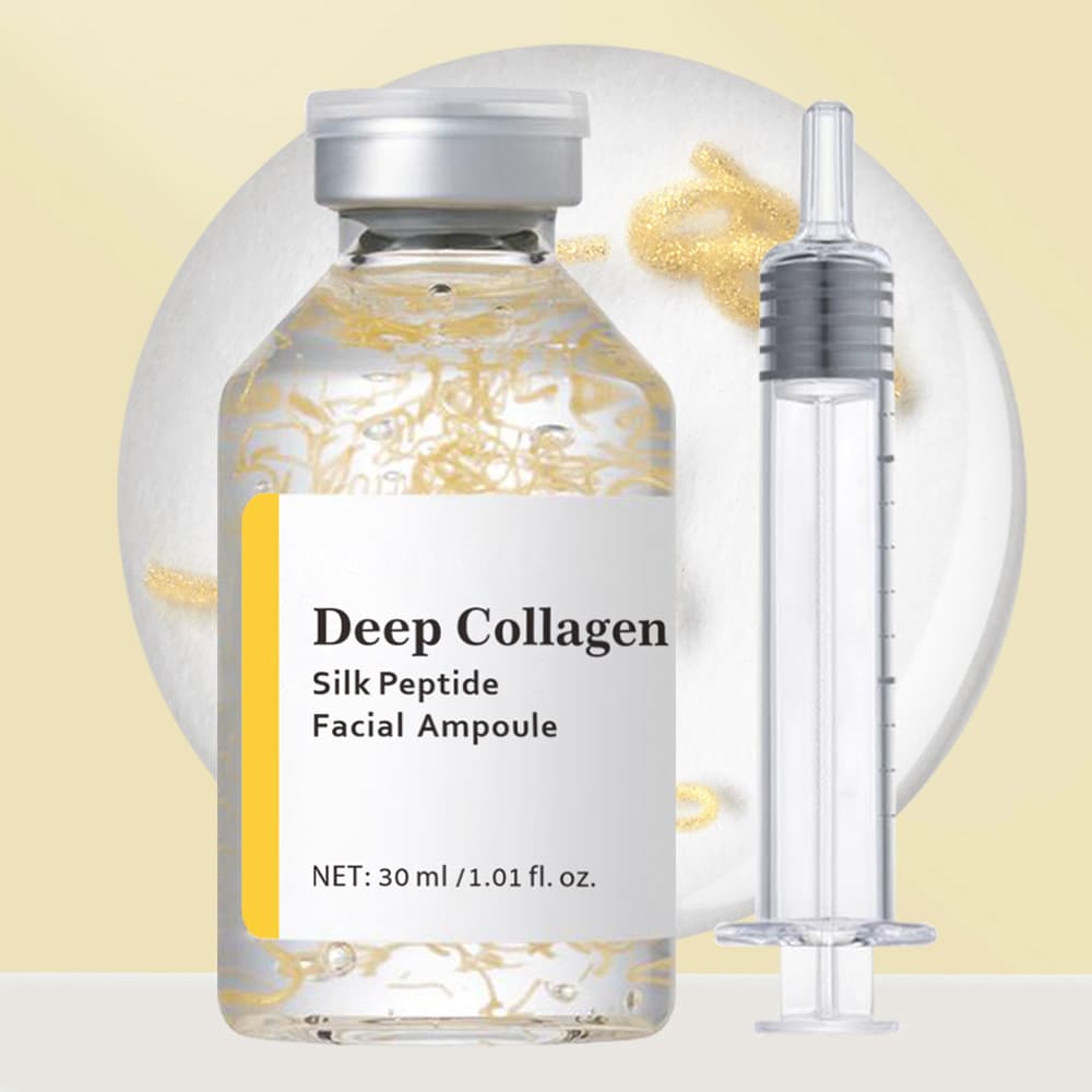 Deep Collagen Peptídeo de Seda Ampola Facial 30ml - Anti-idade, Hidratante e Reafirmante com Colágeno Solúvel