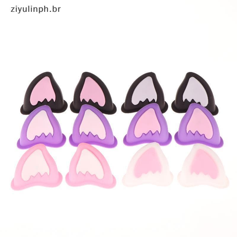 ziyulinph Capacete Da Motocicleta Decorações De Orelha De Gato Acessório Para Scooter Bicicleta Adesivo Moto Skate Cicli