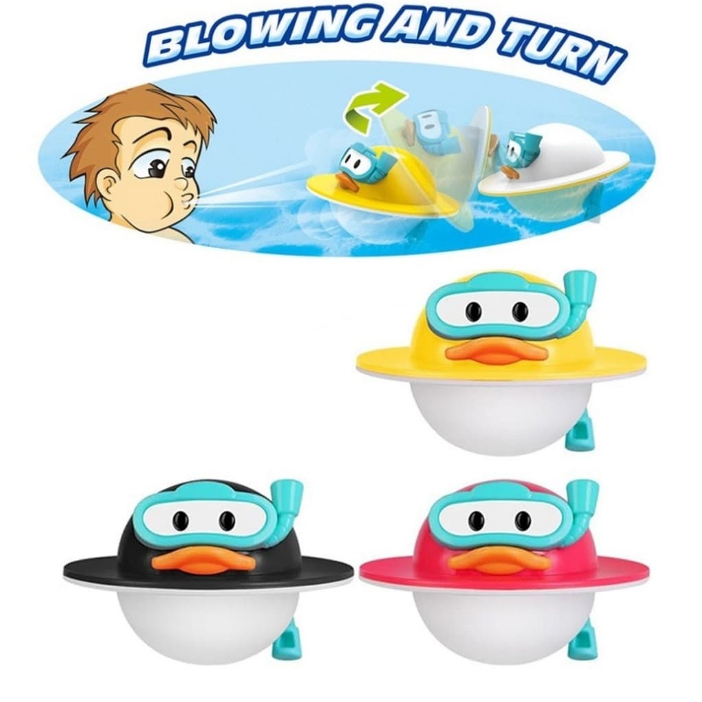 Patinho crianças brinquedos de banho UFO pato bebê banheira banho jogar copo água bebê Flip flutuante