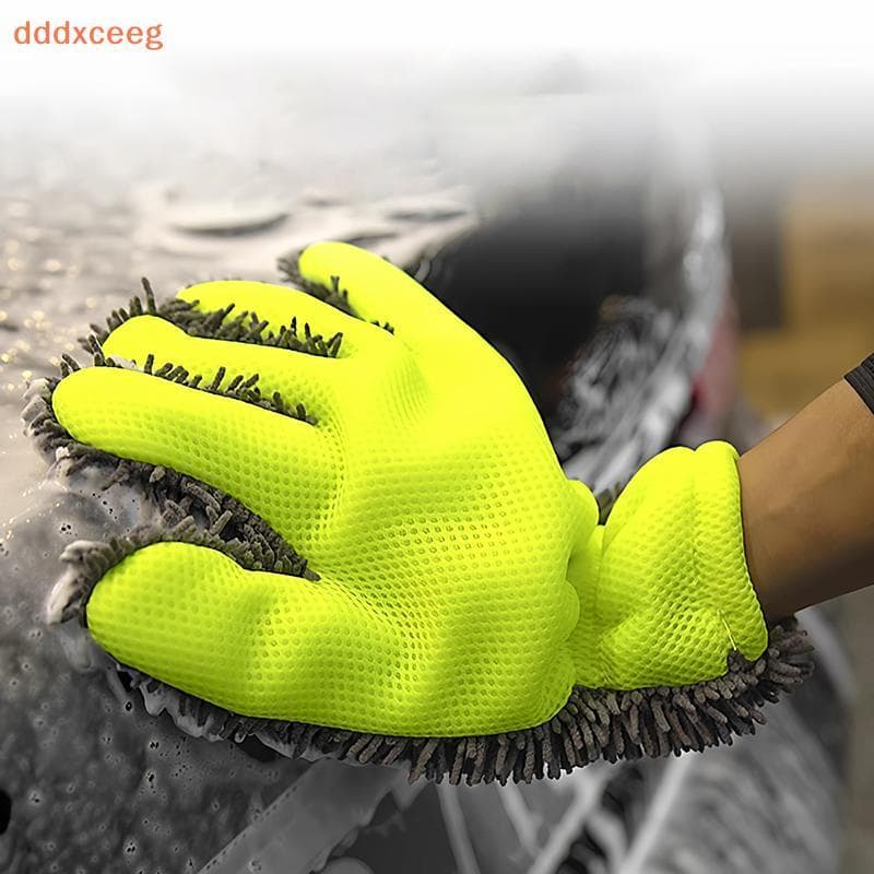 [dddxceeg] Luvas De Microfibra Para Lavagem De Carros 1 2 Pa Esponja De Limpeza Absorvente Macia De Veículos Kit Interno