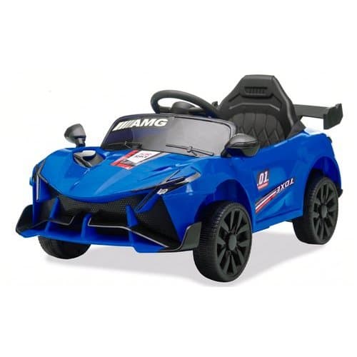 Carrinho Passeio Elétrico Quadriciclo Azul Power Ride 6V Super Esportivo Luz Música buzina Importudo Controle Remoto