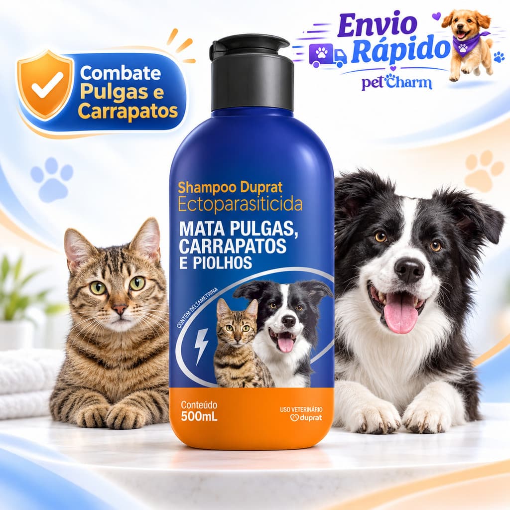 Shampoo Antipulgas Para Cães Gato Premium Pet Clean 500 Ml