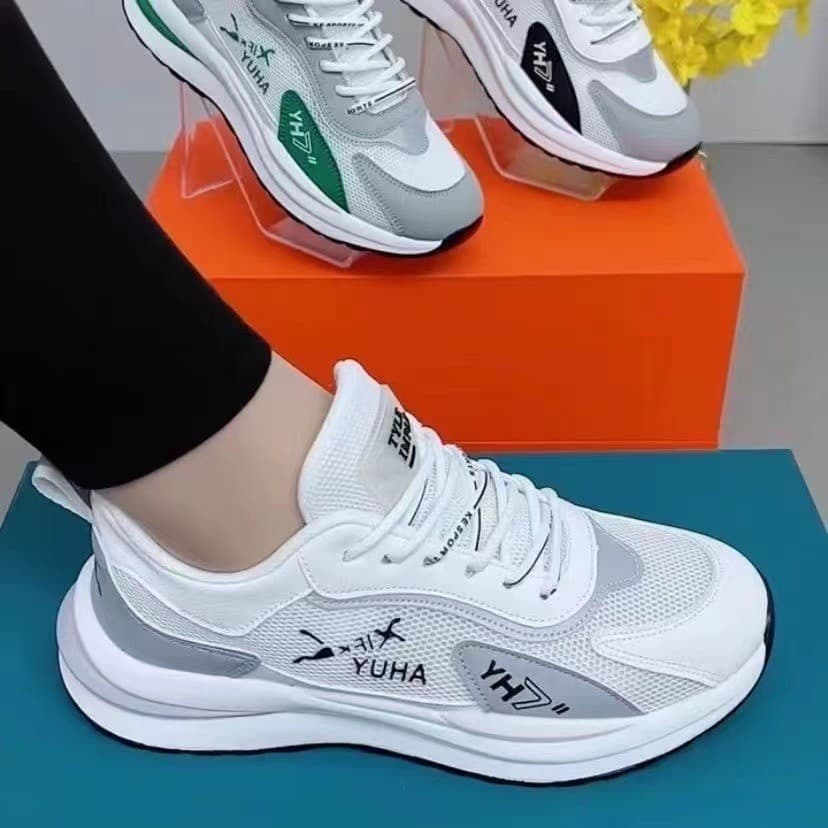 Tênis esportivos unissex respiráveis, estilo "dad shoes", casuais, com sola macia, modernos, para corrida, tênis de casa