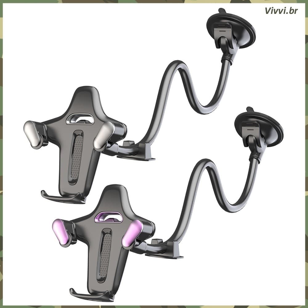 Suporte Flexível De Telefone Para Carro Pescoço De Ganso Com Ventosa Poderosa Pára-Brisa De Smartphones Ou Montagem Em P