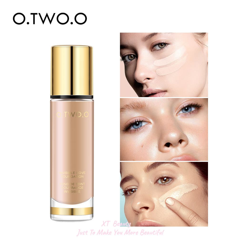 [XT] O.TWO.O Gold Natural Maquiagem Base Líquida Névoa Suave Cobertura Impecável bb Creme Base Líquida Hidratante
