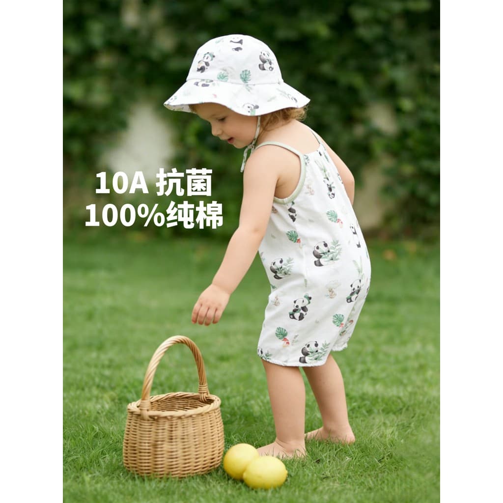Bebê bebê verão roupas finas classe a puro algodão verão Outing roupas estilingue macacão bebê menina macacão