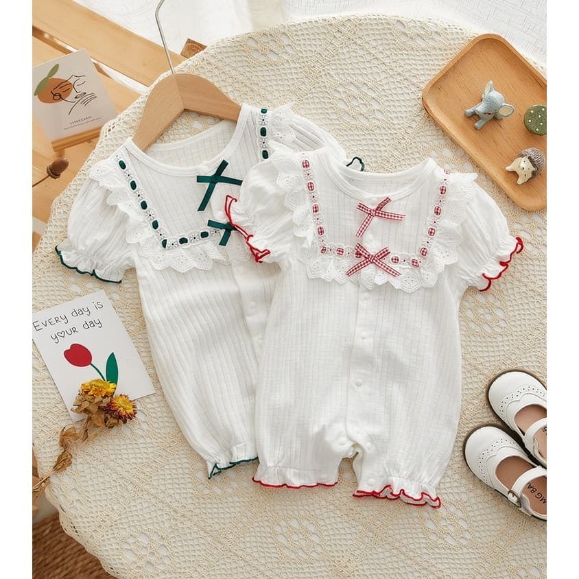 Bebê roupas de bebê roupas de verão fino bebê recém-nascido menina macacão princesa mês cheio cem dias macacão verão beb