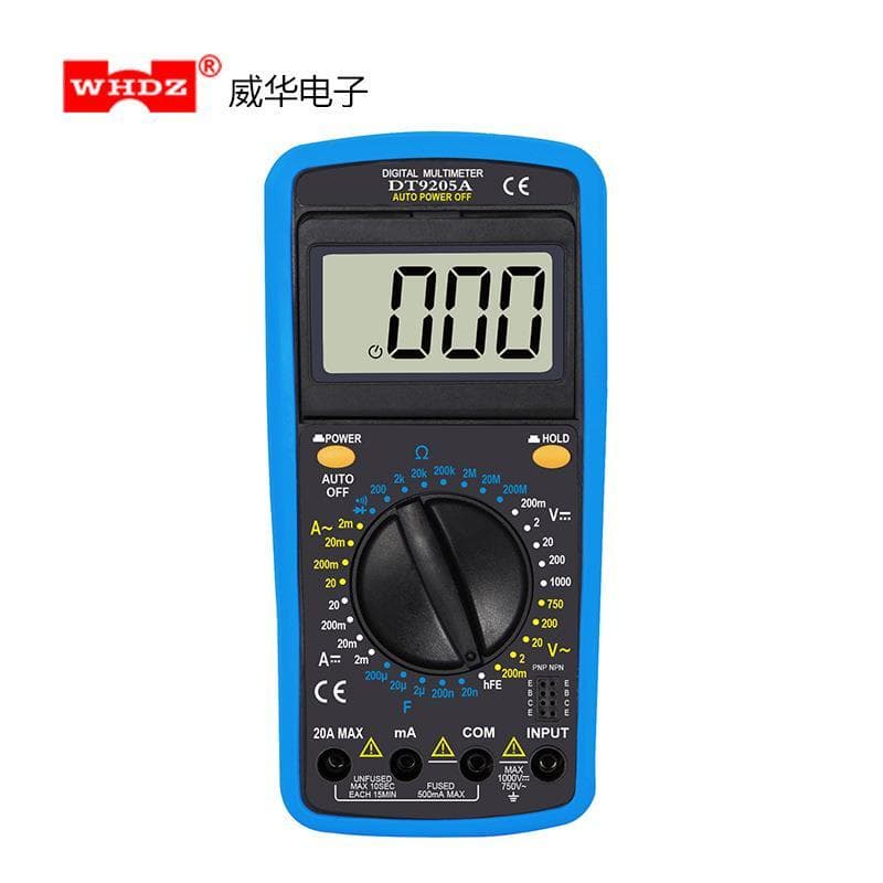 Multímetro Digital DT9205A.2 Multímetro de reparo doméstico Weihua Electronics