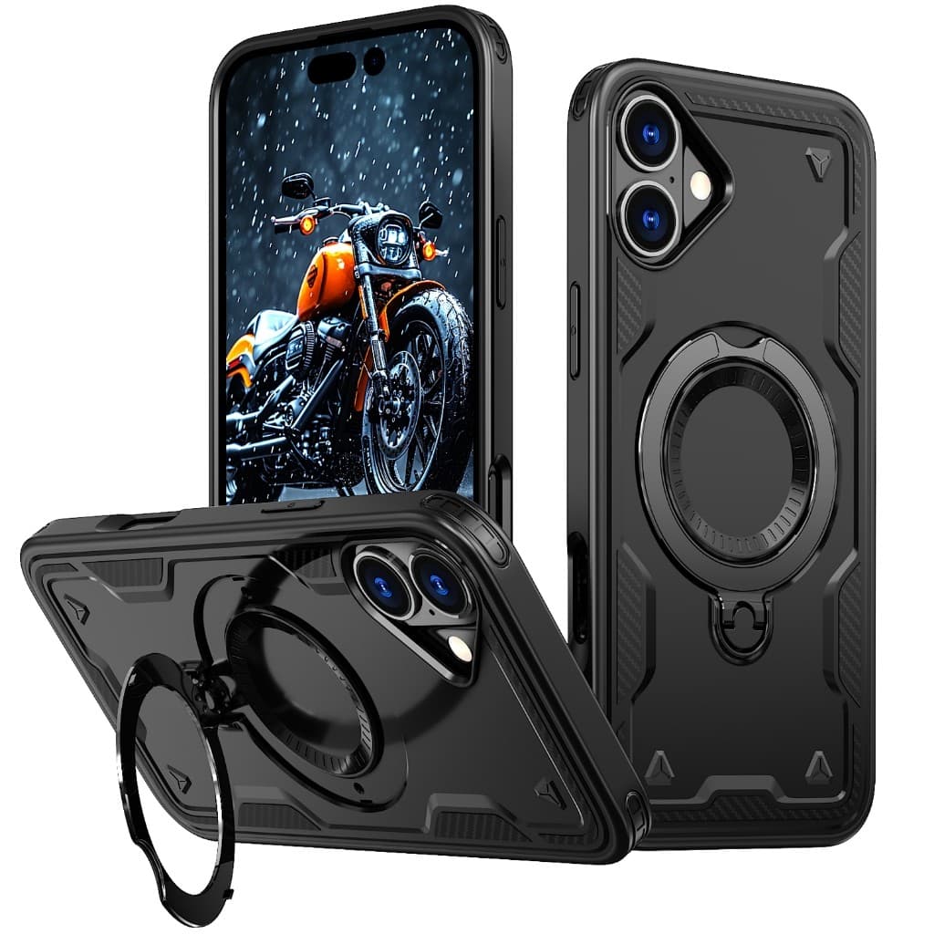 Case Capa Capinha Celular Compatível Com iPhone 13 14 15 16 17 Pro Max Anti-Impacto Resistente A Quedas Com Suporte