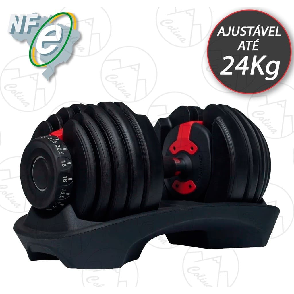 Halter Smart Dumbbell Ajustável 2.5 até 24kg Para Academia Musculação Regulável Peso Anilhas