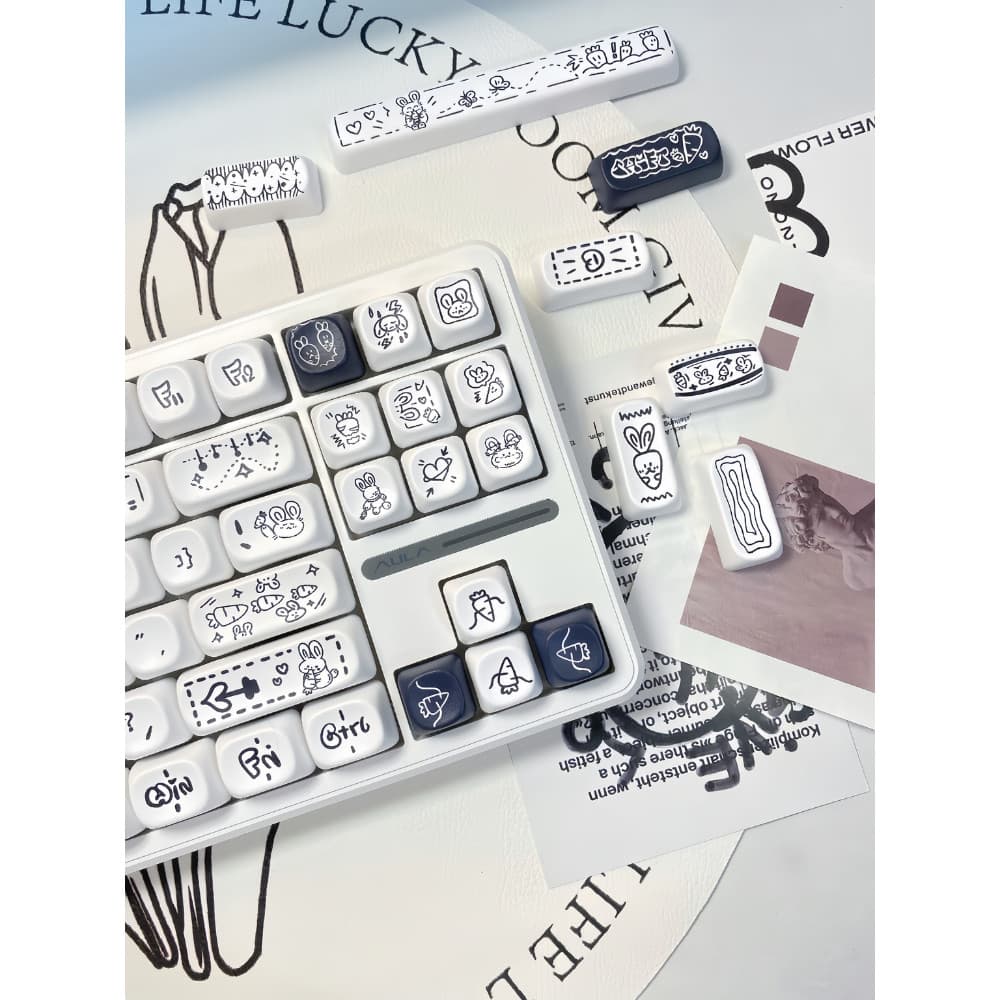 Lobo/aranha F87pro teclado mecânico keycap bonito único personalizado teclado keycap adequado para F99 vgnv98