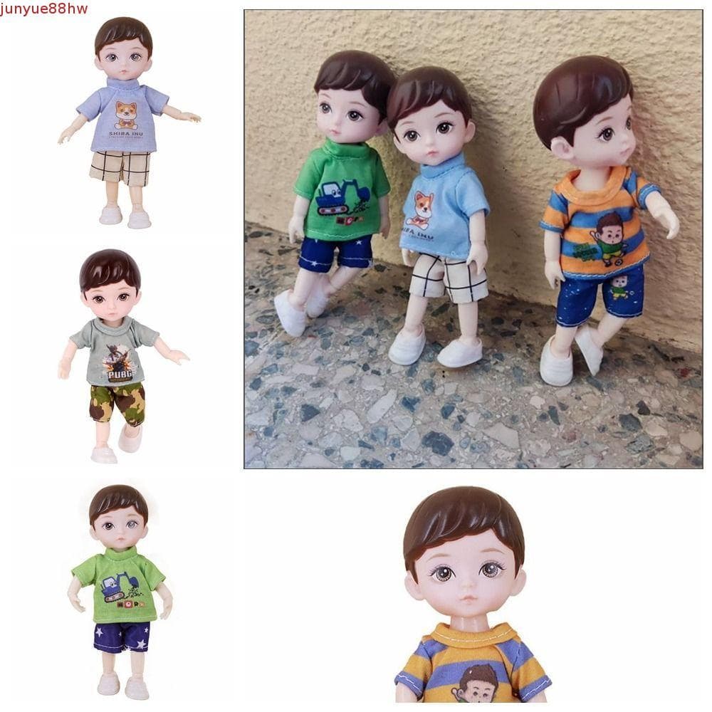 JUNYUE Boneca BJD De 16 Cm , 13 Bonecas Articuladas Com Articulação Móvel Roupas , Olhos Azuis Amarelos