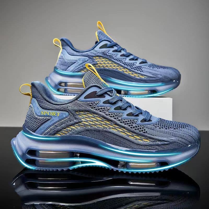 Almofada de ar dupla moda masculina sapatos esportivos casuais All-Match tênis faculdade ao ar livre tênis de corrida le