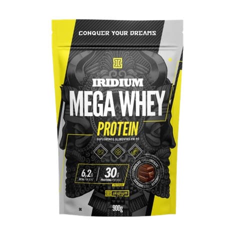 Mega Whey Protein Chocolate 900g | 30g Proteína | 6g BCAA | Hipertrofia