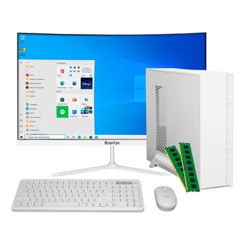 COMPUTADOR GAMER SLIM / RYZEN 5 / (2x8) 16GB RAM  DDR4 / SSD 240GB / A520 /  TELA 23'' / KIT MULTI / WIFI