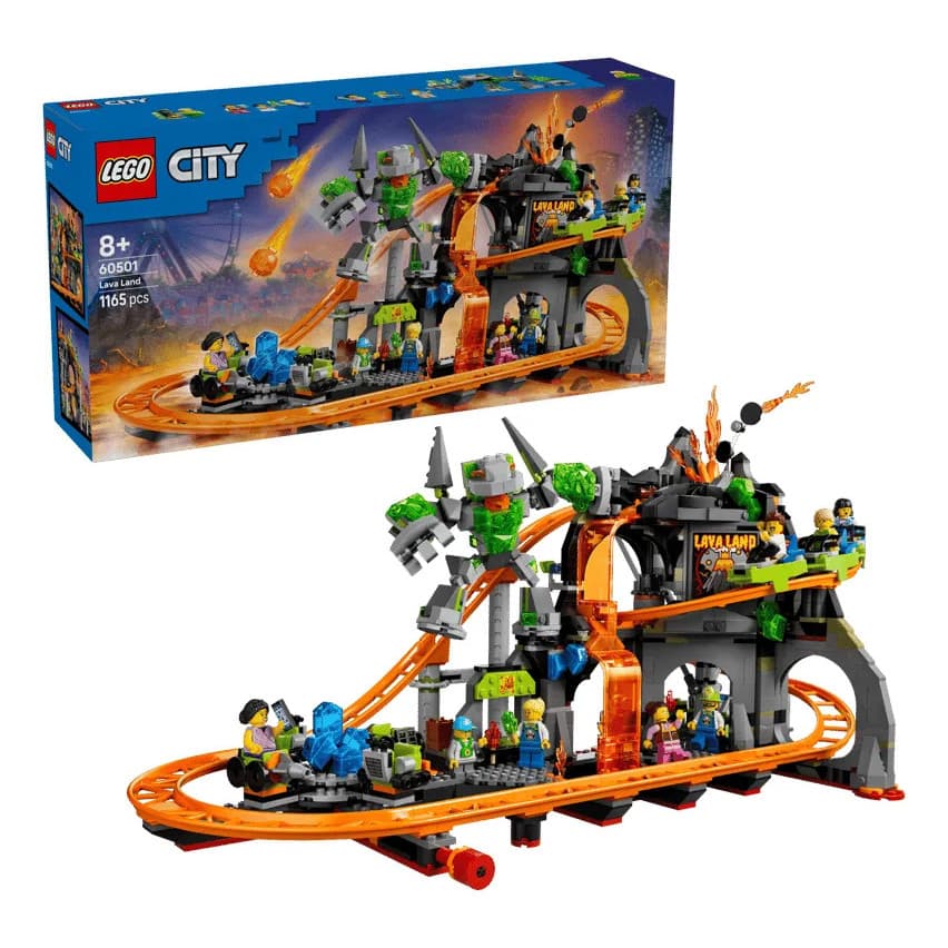 Blocos de Montar LEGO City Lava Land 60501 Montanha-Russa 1165 Peças