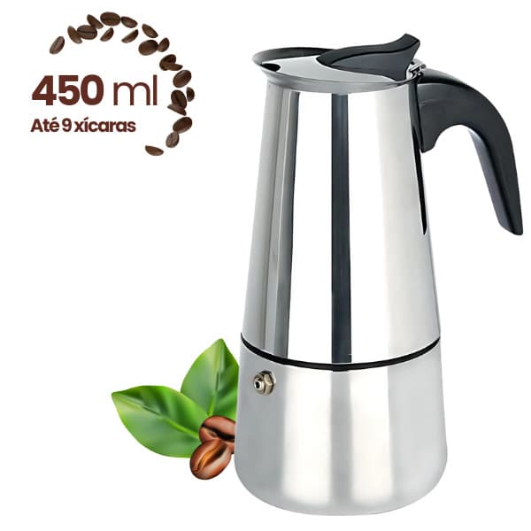 Cafeteira Italiana Aço Inox para Café Expresso Moka