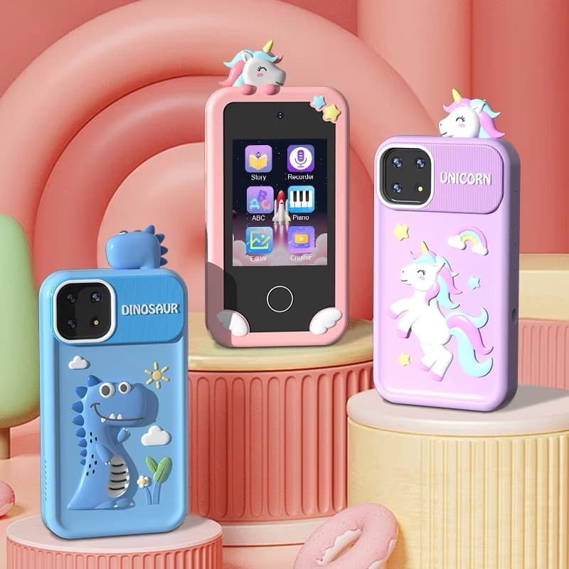 Celular Infantil Educativo com Tela Touch, Câmera, Jogos, Música e Vídeos Jogos Música Vídeos Touch Brinquedo Educativo