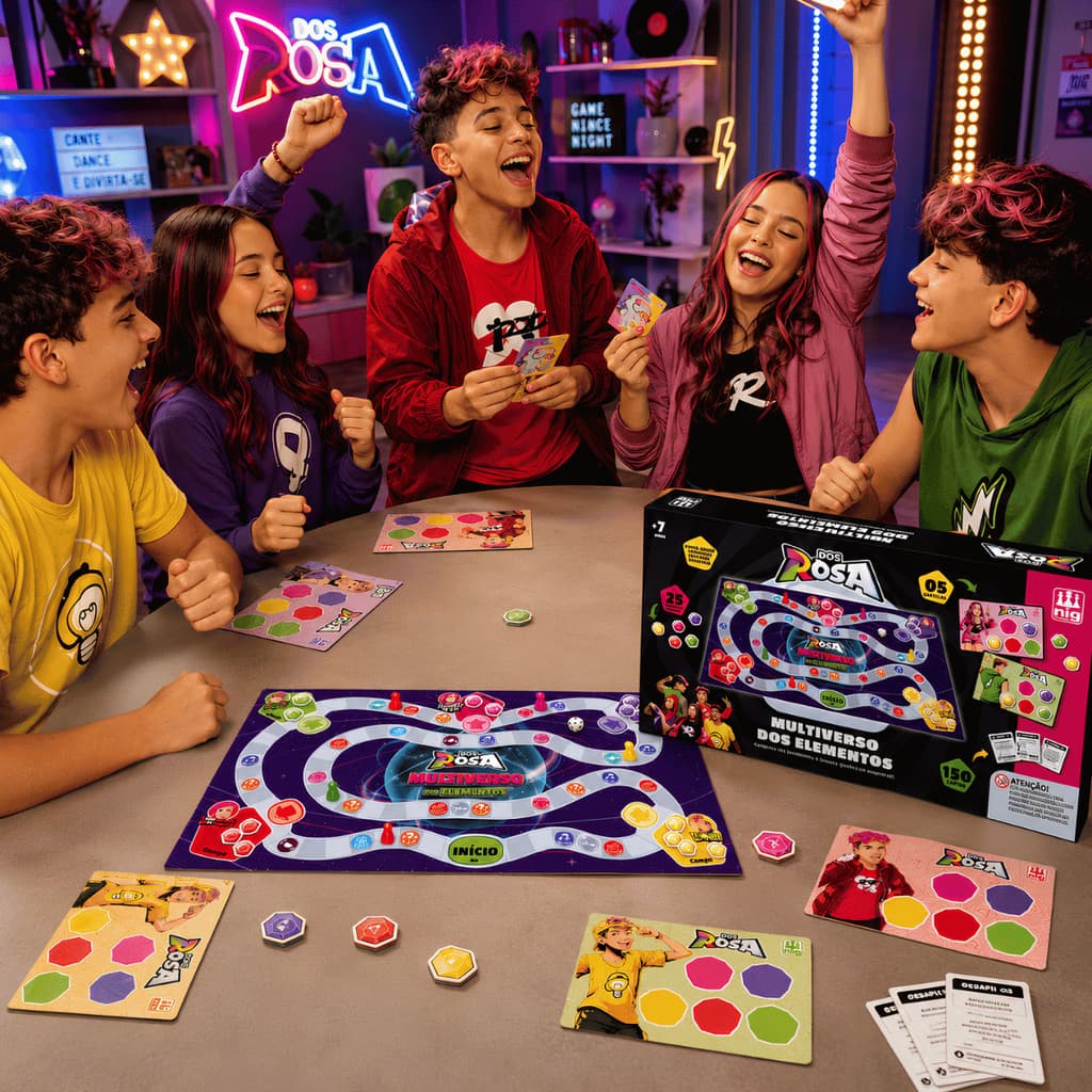 Jogo De Tabuleiro Multiverso Dos Elementos Dos Rosa Família