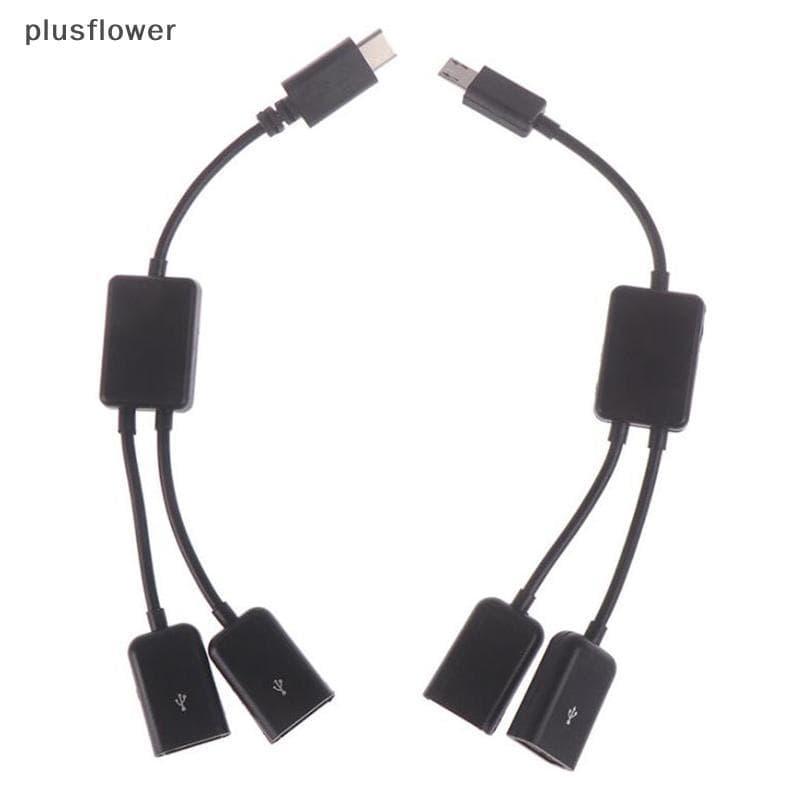 Micro USB/Tipo C Para 2 OTG Cabo HUB De Porta Dupla Divisor Y tablet PC Conversor Adaptador Android