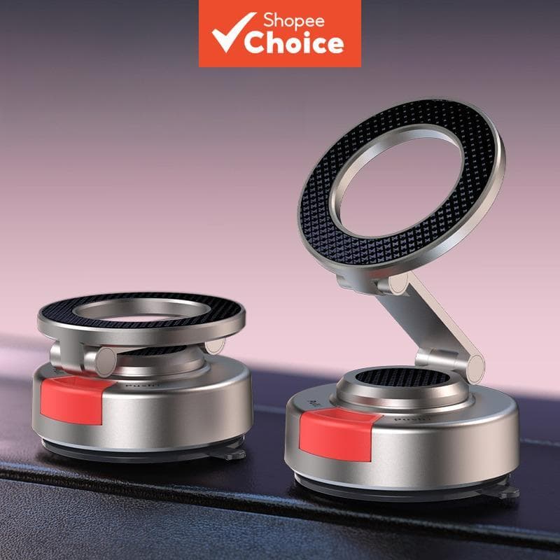 Suporte magnético de fixação por sucção para carro, suporte dobrável para celular com rotação 360° graus, adequado para